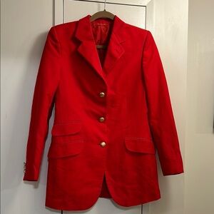 Etro Red Women's Blazer with Gold Buttons NWOT